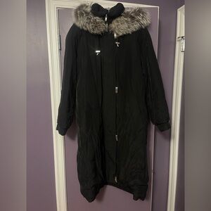 Apropos Long Faux-Fur Trim Winter Coat